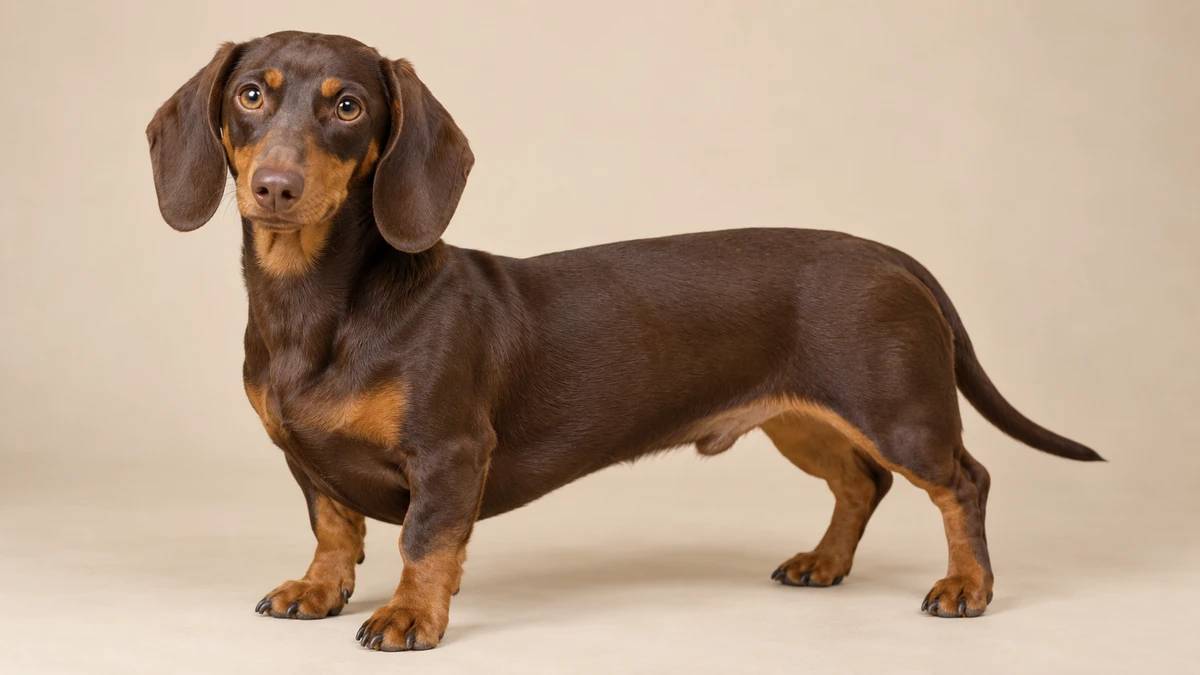 Dakhund Sosis Köpek köpek — çikolata-tan renk