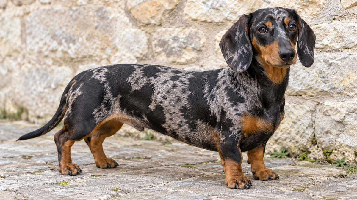 Dakhund Sosis Köpek köpek — dapple (merle) renk